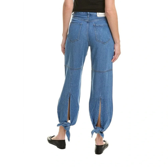 7 For All Mankind Taper Tie Ankle Jeans in Tulip Size 26 - Picture 8 of 12